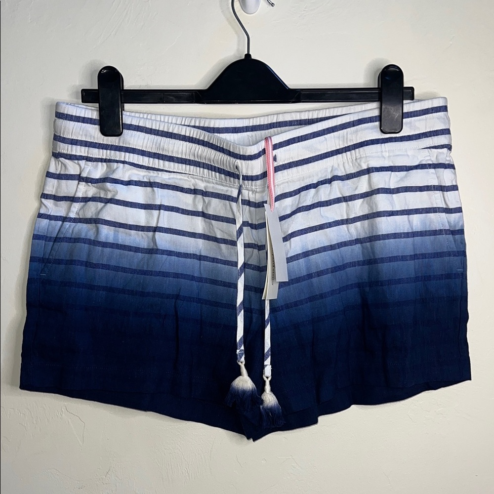 Vineyard Vines Blue and White Linen Women Shorts small or medium